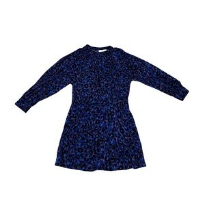 ba&sh Paris Blue Abstract Leopard Dress – Size L